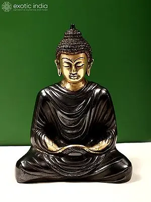 7" Brass Lord Buddha in Dhyana Mudra