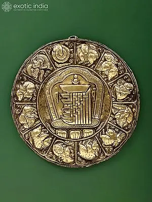 Tibetan Zodiac Animals Brass Wall Art