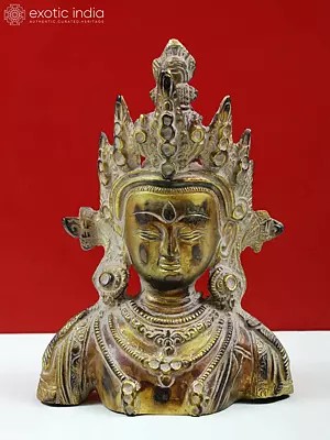 Avalokiteshvara Bust in Brass