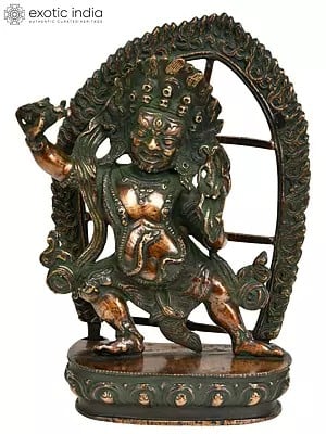 9" Handmade Vajrapani Brass Idols | Buddhist Counterpart of Indra