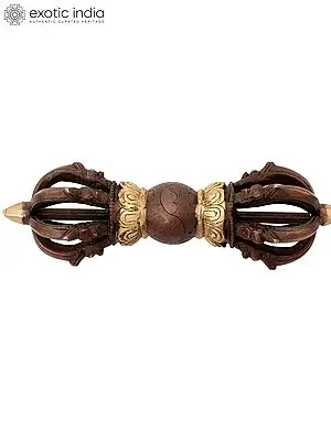 8" Brass Tibetan Buddhist Dorje (Vajra) | Handmade Buddhism Ritual Items