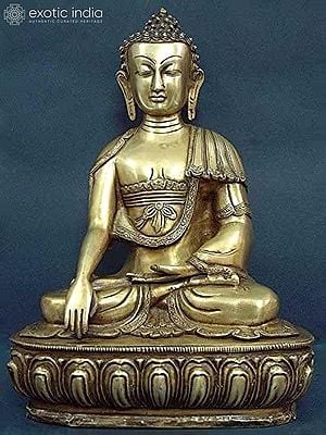 14" Buddha in Bhumisparsha-mudra | Handcrafted Buddhist Statue