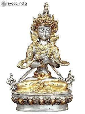 8" Tibetan Buddhist Deity Vajradhara In Brass | Handmade | Made In India