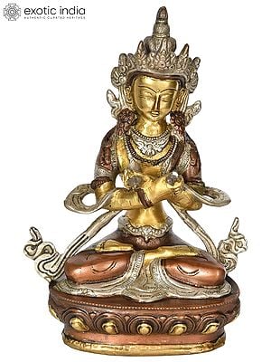 8" Vajradhara - Tibetan Buddhist Deity In Brass | Handmade | Made In India