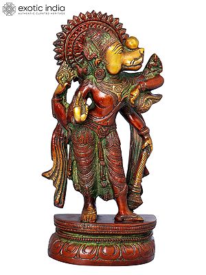 7" Varaha Brass Statue - Third of the 10 incarnations (Avatars) of Lord Vishnu | Handmade