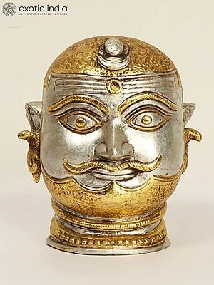 Small Shiva Head Brass Statue | Handmade | Made In India