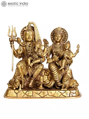 12" The Holy Family In Brass | Handmade | Made In India