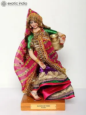 13" Matka - The Dance of India from Rajasthan | Traditional Handmade Doll
