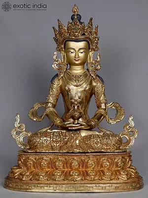 Golden Buddha Amitayus: Deity of Longevity and Well-being