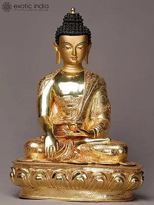 Buddha Statue with Superfine Carving on Robe
