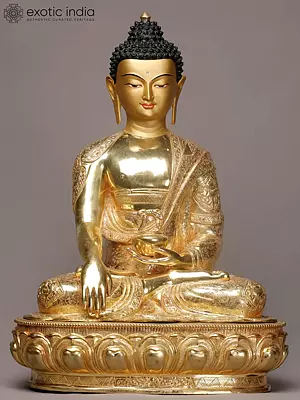 Buddha Statue: Bhumi-Sparsha Mudra (21" Height, Nepal)