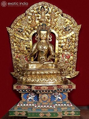 6 Feet Large Tibetan Buddhist Deity Vajrasattva From Nepal