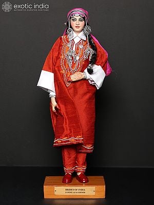 16" Bride of India from Jammu & Kashmir | Traditional Handmade Doll