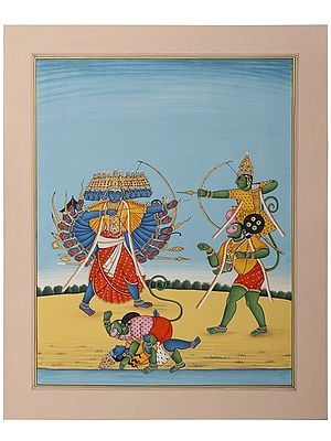 Prabhu Shri Ram Killing Ravana (Dashanan)