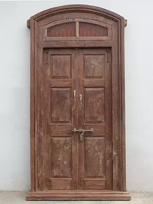 96" Large Simple Skylight Wood Door