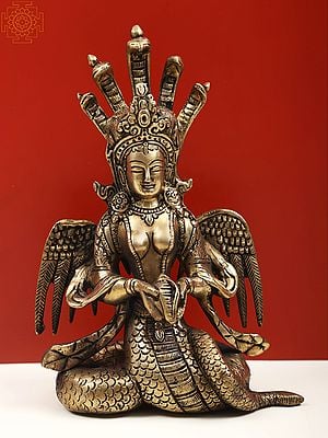 8" Naga Kanya In Brass