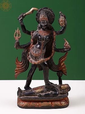 9" Goddess Kali ( The Arrested Moment) In Brass