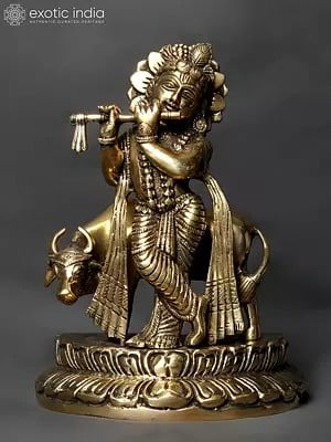 9" Kanhaiya Idol - The Beloved of All In Brass