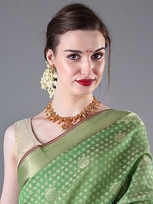 "Maanga Malai", The Mango Necklace Set -Traditional South Indian Necklace Earring Set