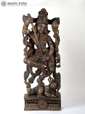 60" Large Dancing Shiva (Nataraja) | Wood Carved Statue
