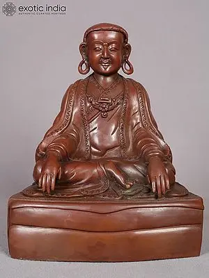 8" Guru Marpa Lotsawa Copper Statue from Nepal - The Teacher of Milarepa