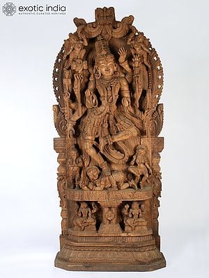 84" Super Large Lord Nataraja (Dancing Shiva) | Wood Carved Statue