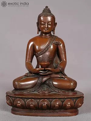 5" Lord Buddha Idol in Dhyana Mudra | Nepalese Copper Statue