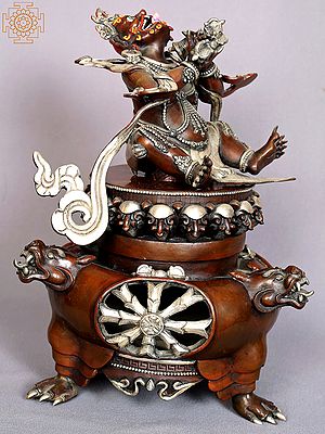 12" Copper Daka Incense Burner | Vajradaka Sculpture