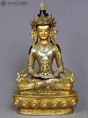 15" Aparmita Buddha Copper Statue from Nepal