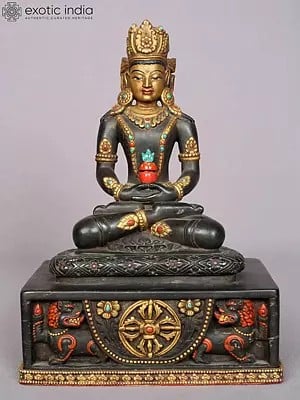Black Stone Lord Amitayus Buddha