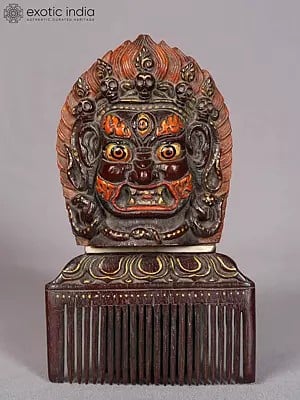 7" Superfine Wooden Bhairava Mask