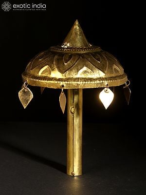 9" Brass Ritual Umbrella for God