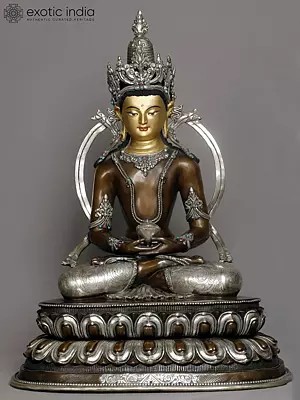 20" Amitabha Buddha Copper Statue From Nepal