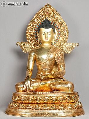 29" Shakyamuni Buddha Copper Idol from Nepal