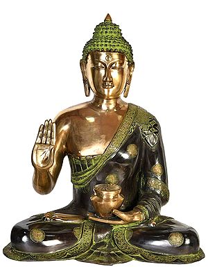 23" Blessing Buddha (Tibetan Buddhist) In Brass | Handmade | Made In India