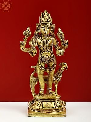 5" Bhairava In Brass | Handmade | Made In India
