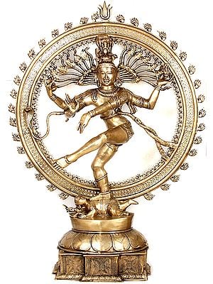 54" Nataraja In Brass | Handmade | Made In India