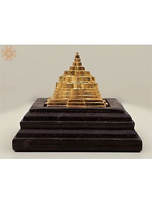 3" Small An Accurate Super Bronze Shri Yantra Made in Kerala In Brass