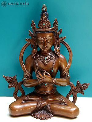 7" Vairochana Buddha Idol from Nepal | Nepalese Copper Statues