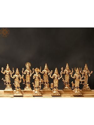 Navagraha With Vahana Set | Bronze Statue | Made In India