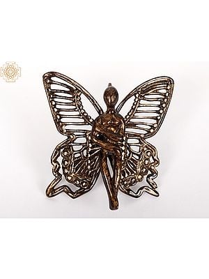 3" Small Brass Angel with Wings | Wall Decor