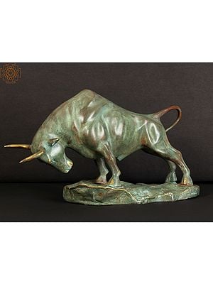 13'' Attacking Angry Bull | Home Decor