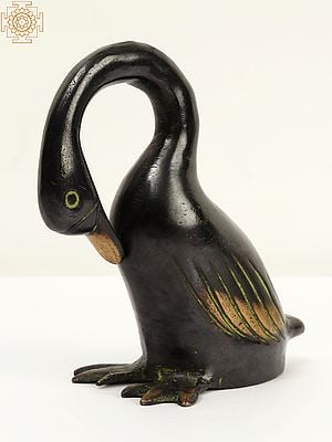 6" Small Brass Decorative Swan