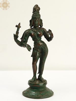 11" Ardhanarishvara (Shiva - Shakti) | Brass Statue