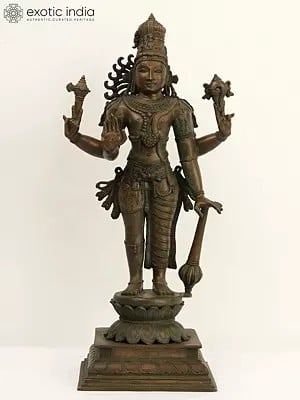 21" Bronze Hari-Hara Statue | The Deity Who is Both Shiva and Vishnu