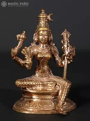 3" Small Goddess Rajarajeshwari Bronze Statue