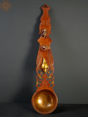 Brass Large Uddharani (Ritual Spoon)