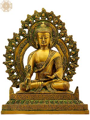 11" (Tibetan Buddhist Deity) The Unfailing Healer of the Ills of Samsara In Brass