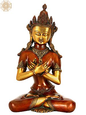 13" Tibetan Buddhist Deity- Vajradhara In Brass | Handmade | Made In India