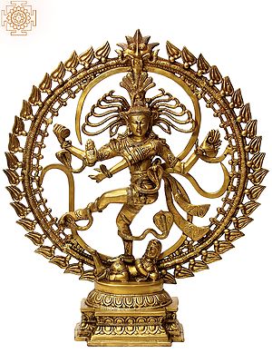 24" Nataraja in OM (AUM) In Brass | Handmade | Made In India